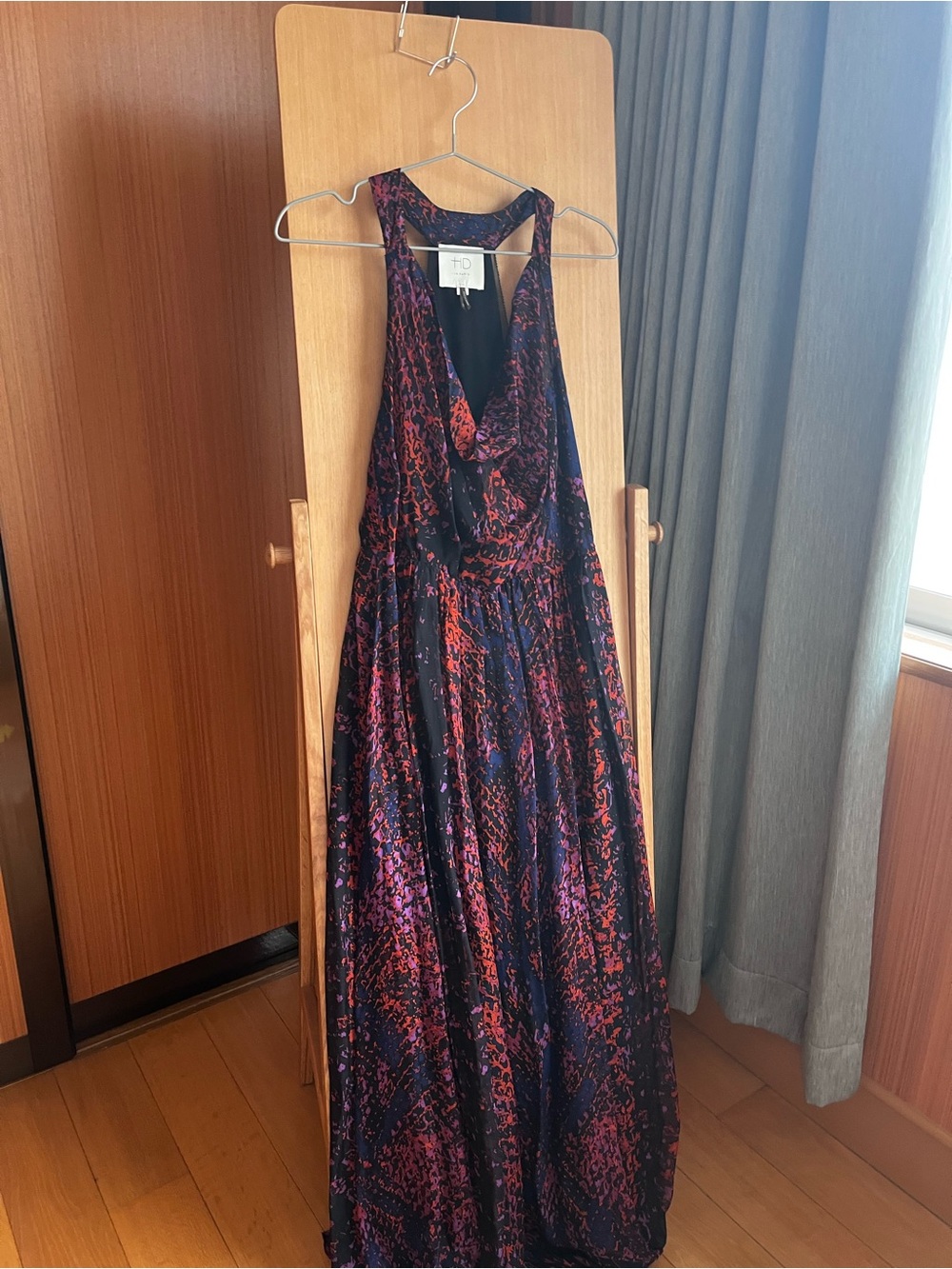 Anthropologie Silk HD Maxi Halter Dress